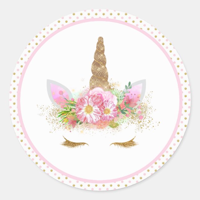 Autocollants de visage de licorne (Devant)