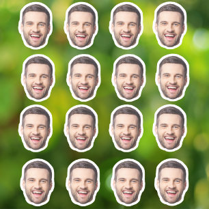 Autocollants de visage personnalisés 16 photos de