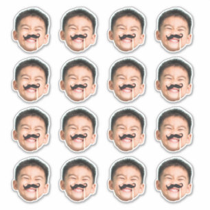 Autocollants de visage personnalisés 16 Photos Têt