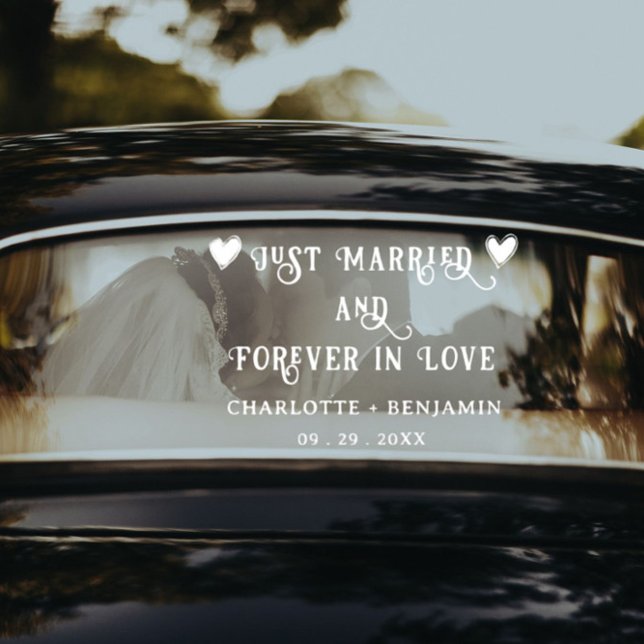 Autocollants de voiture de mariage Just Married (Just Married Wedding Car Sticker)