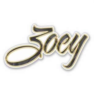 Autocollants de Zoey Black Gold Lettering