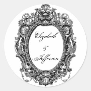 Autocollants décorés d'un monogramme de cadre