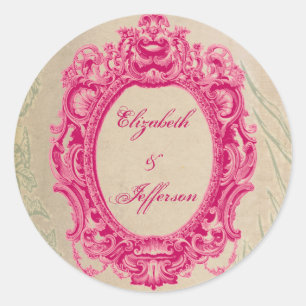 Autocollants décorés d'un monogramme de cadre
