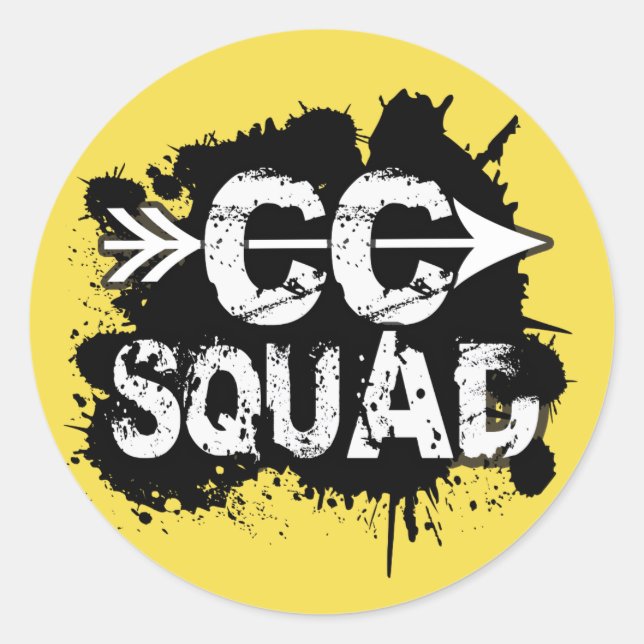 Autocollants d'équipe de course à pied Cross Count (Devant)