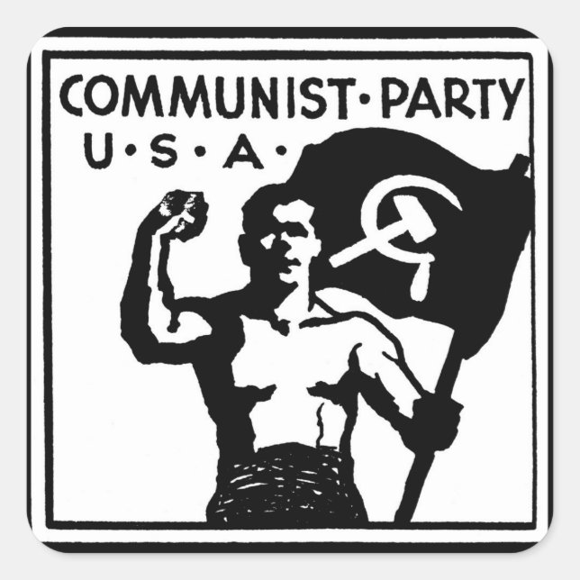Autocollants des Etats-Unis de parti communiste (Devant)