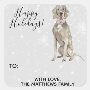 Autocollants d'étiquette de cadeau de chien de