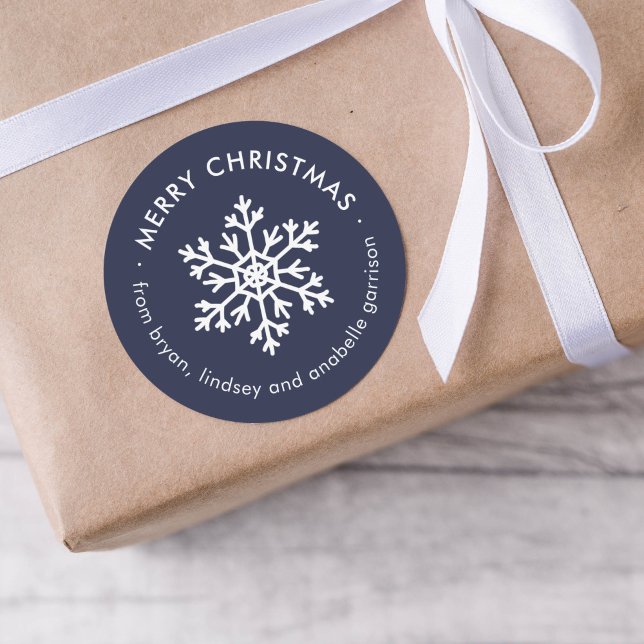 Autocollants d'étiquette de cadeau de Noël flocon  (Créateur téléchargé)