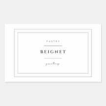 Autocollants d'étiquette de nourriture de beignet