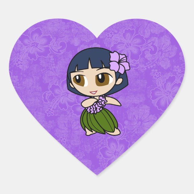 Autocollants d'Hibiscus pour fille Aloha Honeys Hu (Devant)
