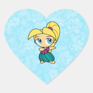 Autocollants d'Hibiscus pour fille Aloha Honeys Hu