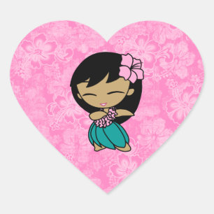 Autocollants d'Hibiscus pour fille Aloha Honeys Hu