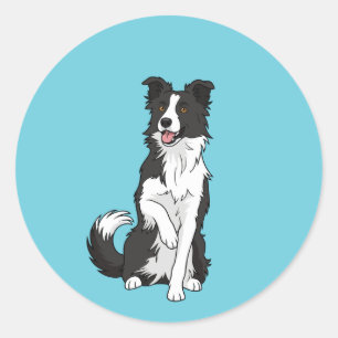 Autocollants d'illustration de chien Border Collie