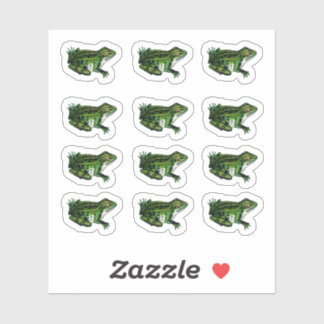 Autocollants d'illustration de grenouille vintage