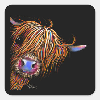 Autocollants d'impression de vaches Highland "SuGa