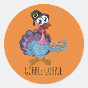 Autocollants Dinde de Thanksgiving