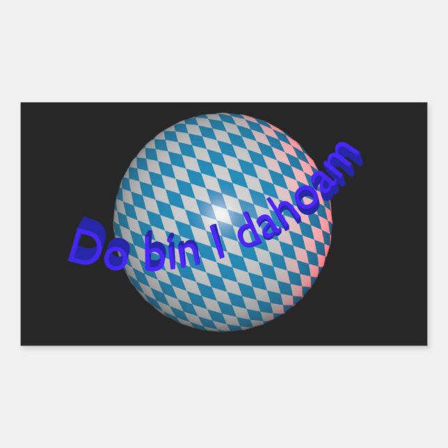 autocollants "Do bin I dahoam" (Devant)