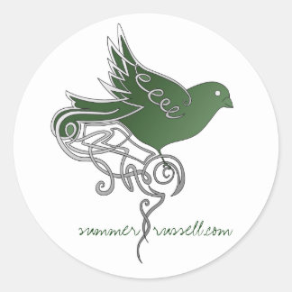 Autocollants d'oiseaux émeraude