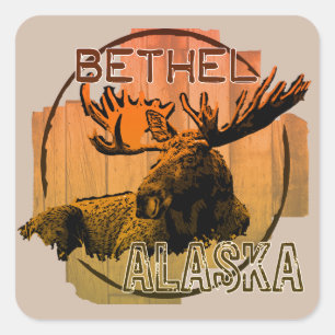 Autocollants d'orignaux de Bethel Alaska