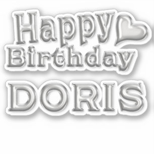 Autocollants Doris Happy Birthday