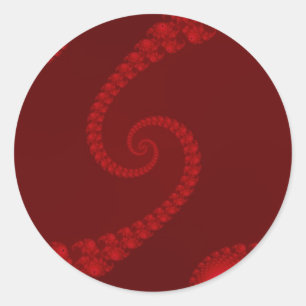 Autocollants Double Spirale Rouge Profond