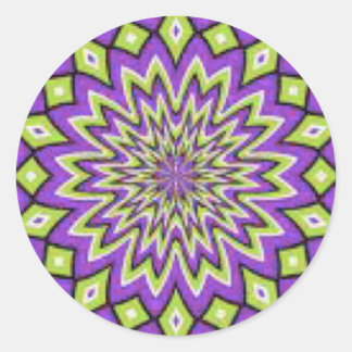 Autocollants doux violet et vert