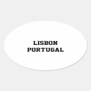 Autocollants d'ovale de Lisbonne Portugal