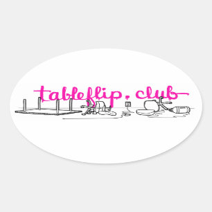 autocollants d'ovale de tableflip.club