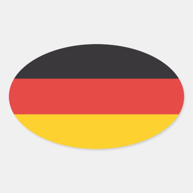 Autocollants drapeau Allemagne x20 drapeau ovale a (Devant)