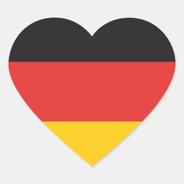Autocollants drapeau Allemagne x20 en forme de coe (Devant)