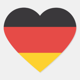 Autocollants drapeau Allemagne x20 en forme de coe
