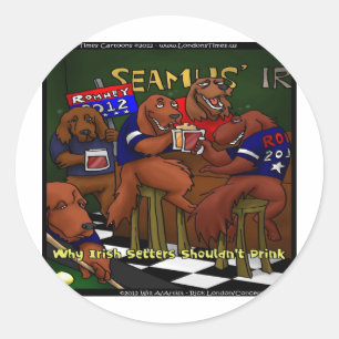 Autocollants drôles de Setter Irlandais de Romney