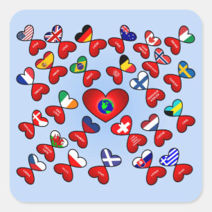 autocollants du coeur de l'amour