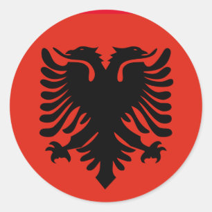autocollants du drapeau albanais