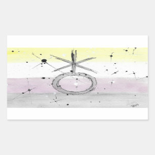 Autocollants du drapeau de la Fierté non binaire T