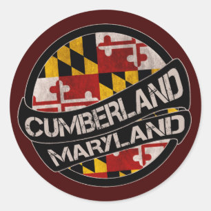 Autocollants du drapeau du Maryland Cumberland