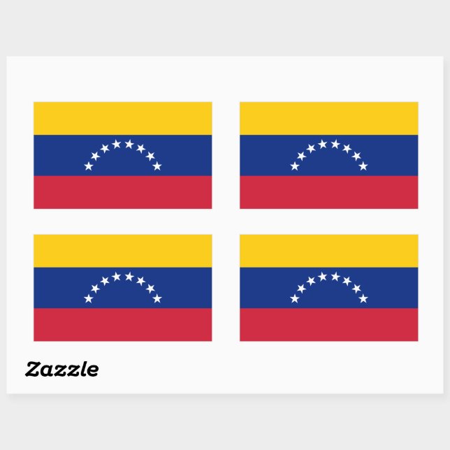 autocollants du drapeau du Venezuela (Feuille)