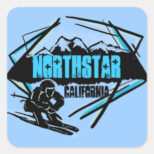 Autocollants du logo bleu du ski Northstar Califor