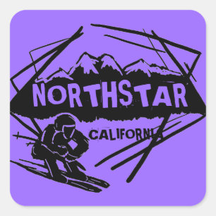 Autocollants du logo de ski violet de Northstar Ca