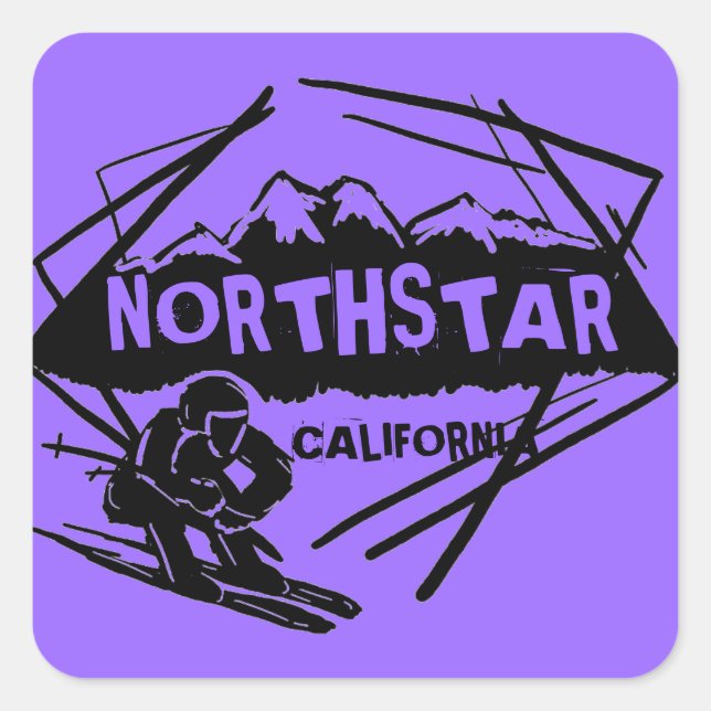Autocollants du logo de ski violet de Northstar Ca (Devant)