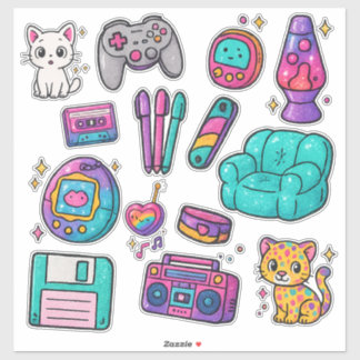 Autocollants du Pack d'Accessoires 90s – Paillette