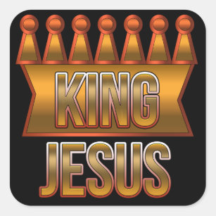 Autocollants du Roi Jésus Gold Crown Christian
