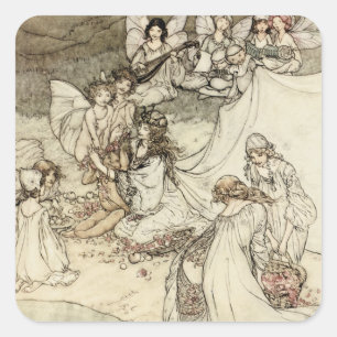 Autocollants d'un carré de fée de songe d'une nu