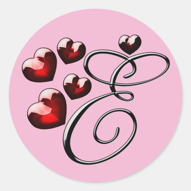 autocollants E initiaux monogramme (Devant)