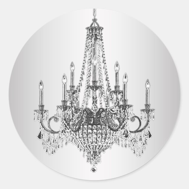 Autocollants élégants de lustre en argent (Devant)