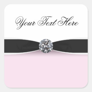 Autocollants élégants rose et noir