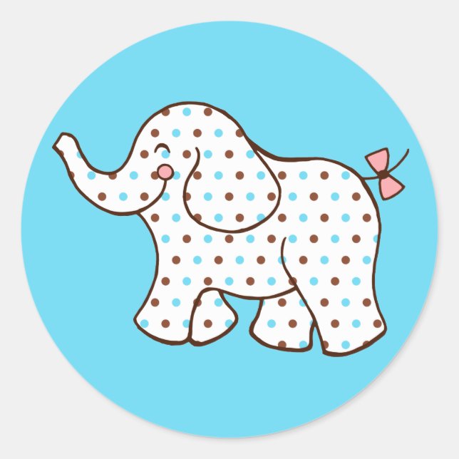 Autocollants Éléphant Bébé (Devant)