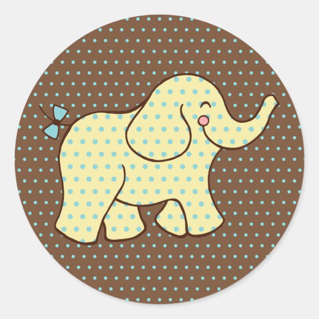 Autocollants Éléphant Bébé (Devant)