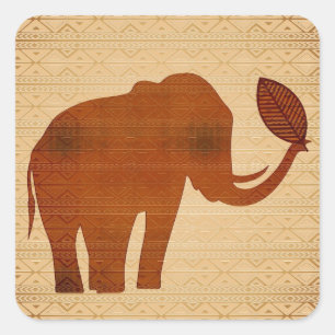 Autocollants Elephant Tribal Art Design