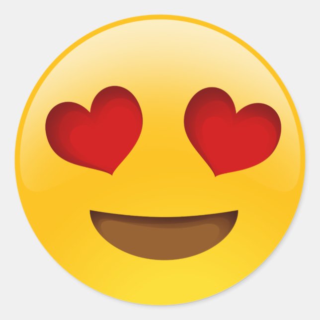 autocollants émoji yeux coeur (Devant)