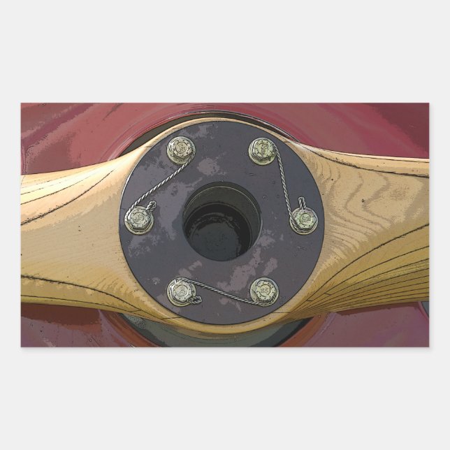 Autocollants en bois de l'avion rouge (Devant)